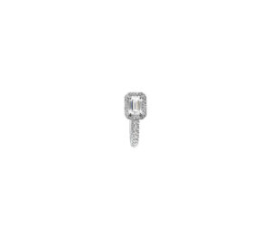 Boucle d'oreille Mila Hope Emeraude or blanc et diamants