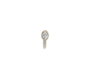 Boucle d'oreille Mila Hope Ovale or jaune et diamants