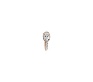 Boucle d'oreille Mila Hope Ovale or rose et diamants