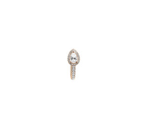 Boucle d'oreille Mila Hope Poire or rose et diamants