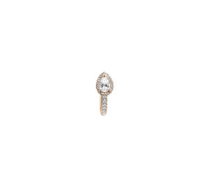 Boucle d'oreille Mila Hope Poire or rose et diamants