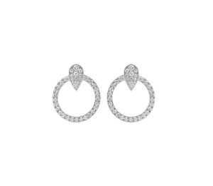 Boucle d'oreille glamrock en or blanc