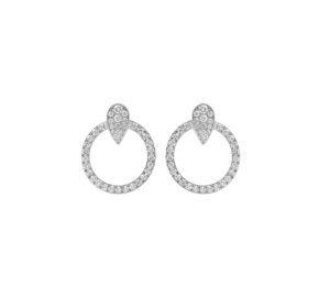 Boucle d'oreille glamrock en or blanc