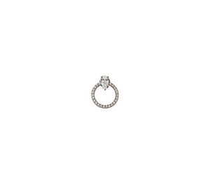 Boucle d'oreille just joy glamrock en or blanc