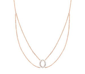 Chocker just joy perla mini en or rose