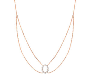 Chocker just joy perla mini en or rose