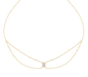 Chocker mila baguette en or jaune