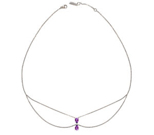 Chocker Just Joy Duo Purple en or blanc 18 carats et améthystes