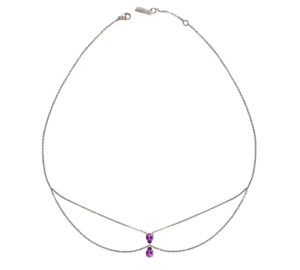 Chocker Just Joy Duo Purple en or blanc 18 carats et améthystes