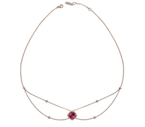 Chocker Mila Prink en or rose