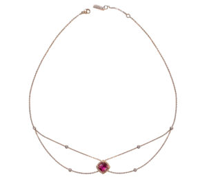 Chocker Mila Prink en or rose