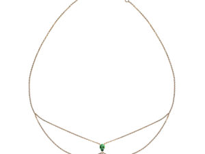 Chocker Just Joy Duo Spring en or jaune 18 carats et tourmalines vertes