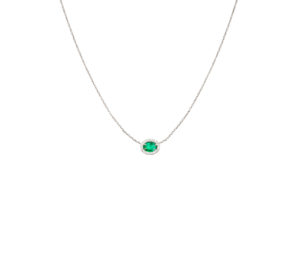 Collier Mila Green or blanc