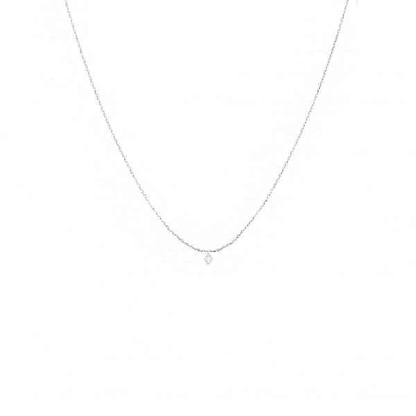 Collier babylone en or gris