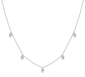 Collier eclipse five en or blanc