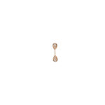 Boucle d'oreille eclipse two pm en or rose