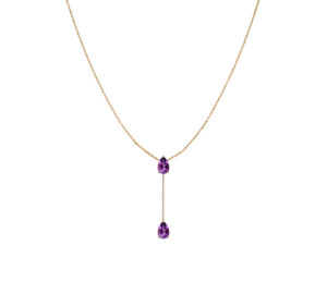 Collier Just Joy Twin Purple or jaune