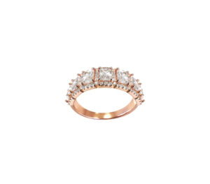 Demi alliance Mila Radiant Or rose 18 carats et diamants