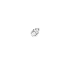 Puce d'oreille eclipse en or blanc