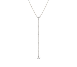 Collier sautoir Elyss Or blanc 18 carats et diamants