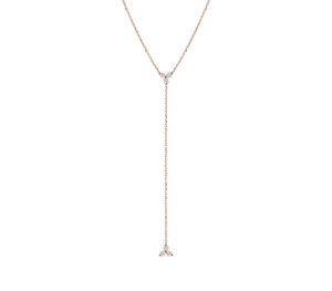 Collier sautoir Elyss Or rose 18 carats et diamants