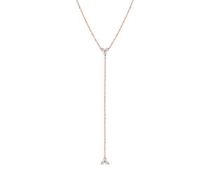 Collier sautoir Elyss Or rose 18 carats et diamants