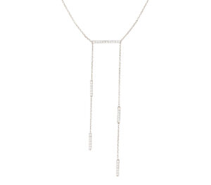 Collier sautoir Maia en or blanc 18 carats et diamants