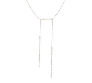 Collier sautoir Maia en or blanc 18 carats et diamants