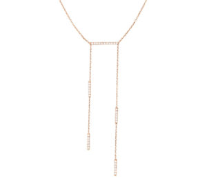 Collier sautoir Maia en or rose 18 carats et diamants