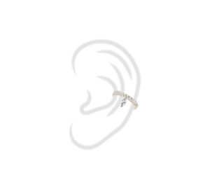 Bijou d'oreille Just Joy Marquise Or blanc 18 carats et diamant taille marquise