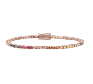 Bracelet rivière rainbow en or rose taille m