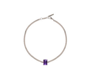 Bracelet Just Joy Purple Or blanc et améthyste