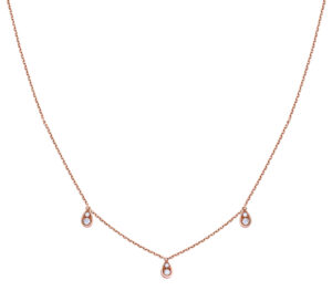 Collier eclipse triptik en or rose