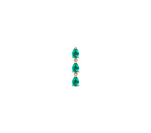 Boucle d'oreille Just Joy Trilogy Spring Tourmalines vertes et or rose