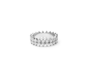 Bague Amanda Empire Single Gm en or gris