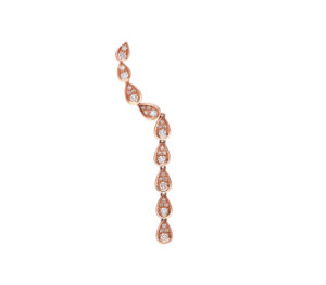 Boucle d'oreille Amanda Divine longue en or rose