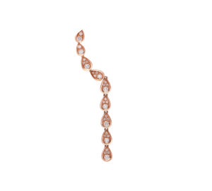 Boucle d'oreille Amanda Divine longue en or rose