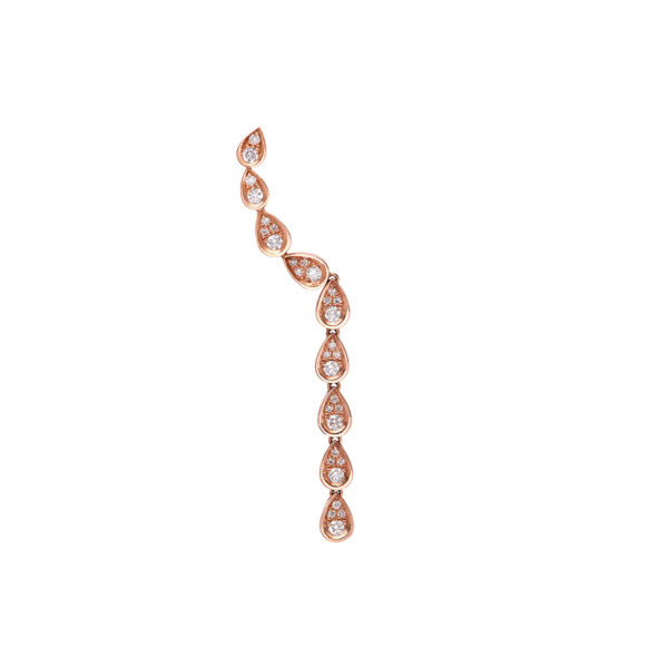 Boucle d'oreille Amanda Divine longue en or rose