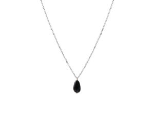 Collier Stone en argent et spinelle noire