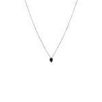 Collier Stone en argent et spinelle noire taille poire