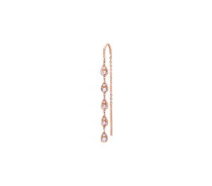 Boucle d'oreille eclipse five en or rose