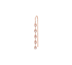 Boucle d'oreille eclipse five en or rose