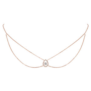 Chocker mila new en or rose