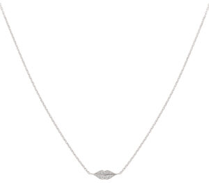 Collier le baiser en or blanc