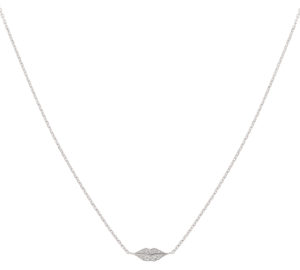 Collier le baiser en or blanc