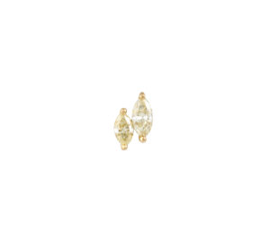 PUCE D’OREILLE JUST JOY TWINS MARQUISE en or jaune new