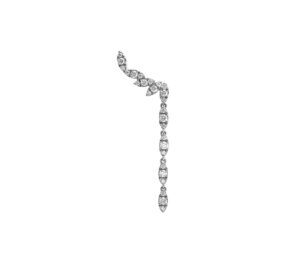 Boucle d'oreille Amanda Divine Longue en or blanc