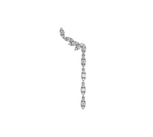 Boucle d'oreille Amanda Divine Longue en or blanc