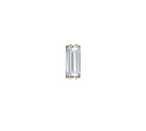 BOUCLE D’OREILLE JUST JOY DIAMANT BAGUETTE en or jaune