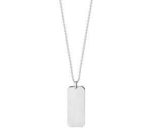 Collier signature en or blanc